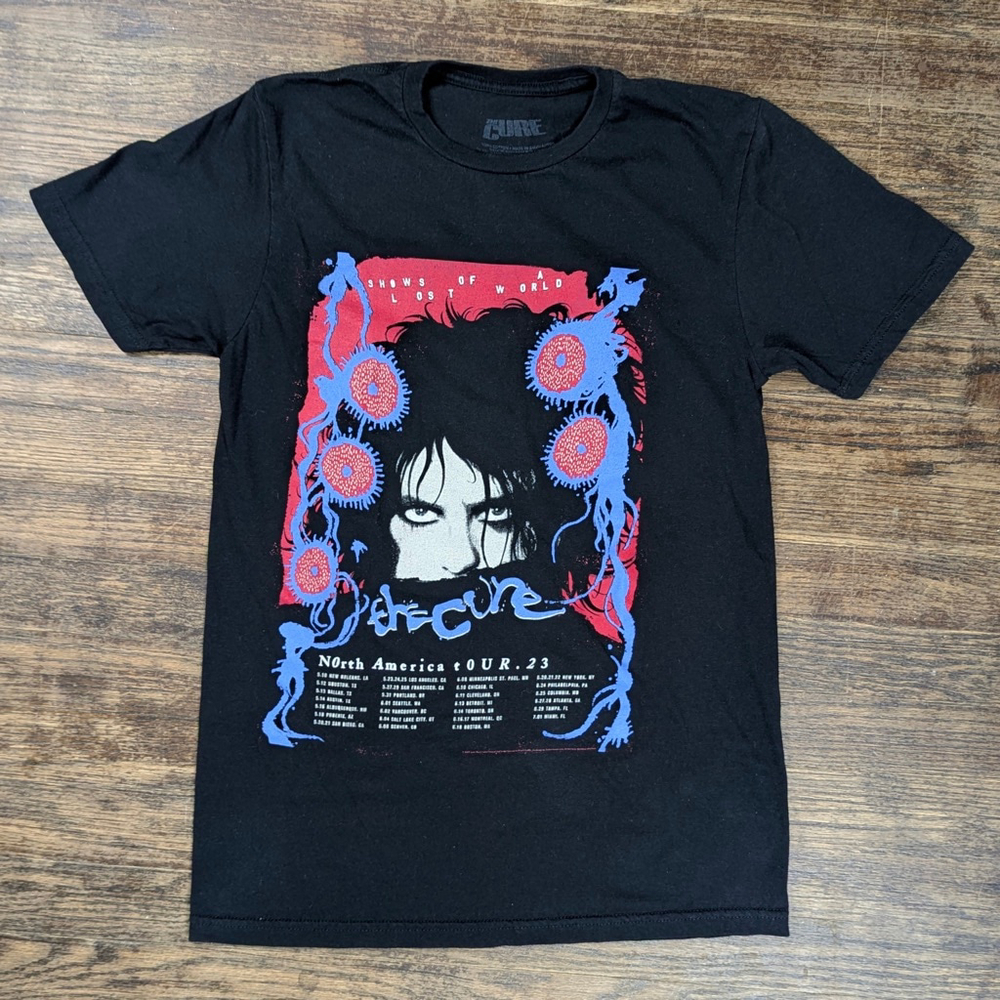 Men's The Cure Black Short Sleeve Band Tour Tee S